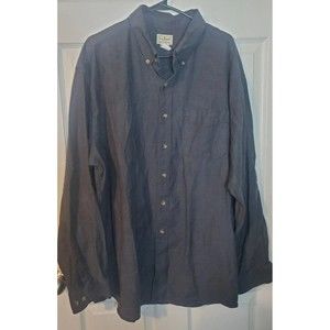 LL Bean Xxl Long Sleeve Button Down Collared Shirt 100% Cotton
